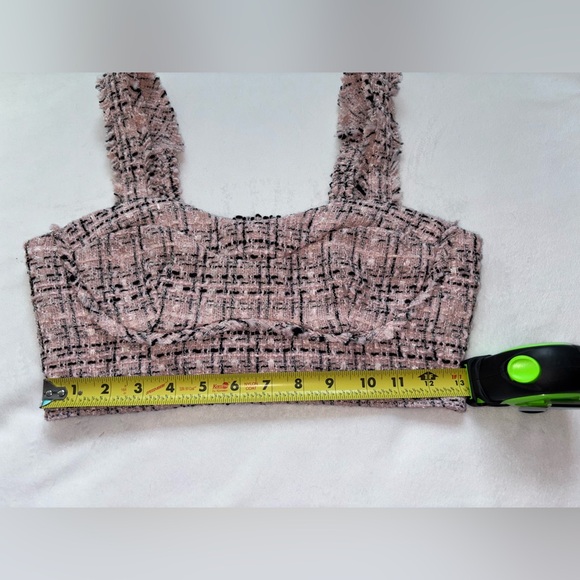 Wild Fable Coquette Preppy Pink Black Crop Top Size XS - XL NWT - Picture 6 of 7